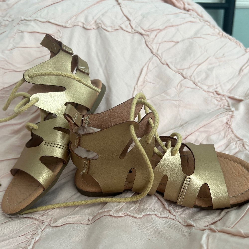 Gold toddler sandals